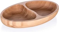 Assiette en bambou divisée BRILLANTE Bambou 24 x 13,5 x 4 cm