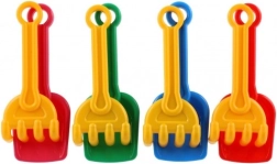 Teddies set de sable – pelle et râteau (assortiment de couleurs)