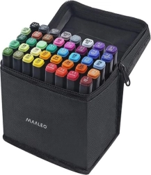 Marqueurs à double embout – lot de 40 pièces dans un étui