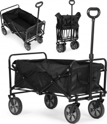 Chariot de transport pliable grand noir ModernHome