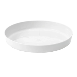 Sous-plat en plastique pour pot de fleurs 28 cm blanc LAMELA