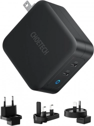 chargeur mural choetech 100w gan usb‑c pd à double port