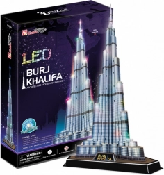 Puzzle 3D lumineux Burj Khalifa 136 pièces