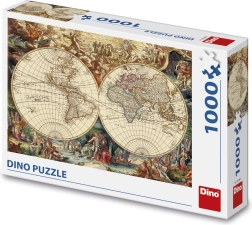 Puzzle DINO carte historique, 1000 pièces