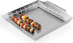 Panier de barbecue perforé Vilde en acier inoxydable 34,5 × 30 × 5 cm