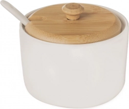 Sucrier en porcelaine avec cuillère WHITELINE 240 ml