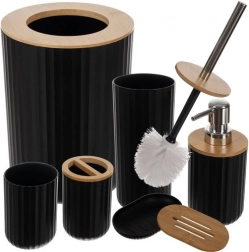 Set de 6 accessoires de salle de bain Ruhhy – noir