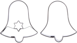 Lot d’emporte-pièces pour biscuits cloche, inox, 4,6 cm, 2 pcs