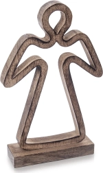 Figurine de Noël en bois d’ange en bois de manguier 29 cm