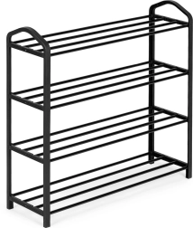 Étagère à chaussures métallique avec quatre étagères
