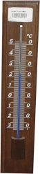Thermomètre extérieur en bois teinté 32 cm