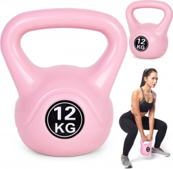 Kettlebell 12 kg rose pour l’entraînement à domicile MODERNHOME