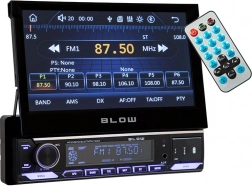 autoradio Blow SlideX avec écran 7" escamotable, RDS, MP3, USB, microSD et Bluetooth