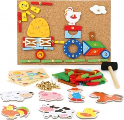 Clous créatifs À la ferme – mosaïque en liège pour enfants