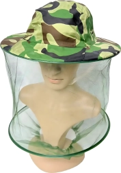 Chapeau avec moustiquaire camo pour pêcheurs et apiculteurs