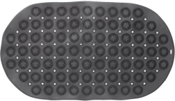 Tapis de bain antidérapant ovale 68 × 37 cm – gris
