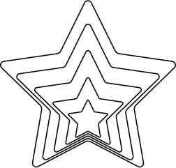 Set d’emporte-pièces étoile pour biscuits, inox, 5 pcs (1,5–7,5 cm)