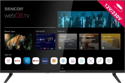 Sencor 32" HD Ready webOS télévision avec alimentation 12 V