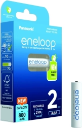 Piles rechargeables Eneloop AAA 800 mAh, lot de 2
