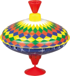 Toupie en métal multicolore 19 cm