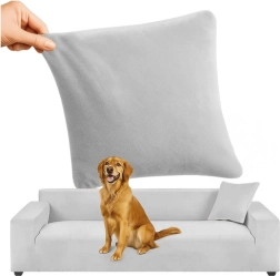 Housse pour canapé d’angle Ruhhy gris clair 190-230 cm