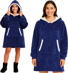 Couverture-hoodie oversize XXL RUHHY – bleu foncé