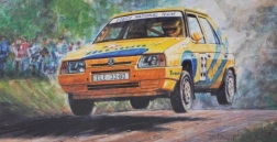 Modèle de voiture Škoda Favorit Rallye 96 à l'échelle 1:72
