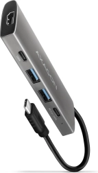 Concentrateur USB multiport 5-en-1, 10 Gbps, 2x USB-A + 2x USB-C + HDMI 4K/30Hz, PD 60 W