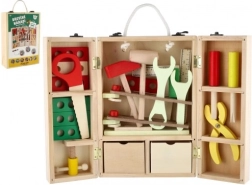 Mallette en bois avec outils pour petits bricoleurs