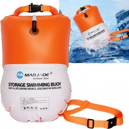 Bouée de sécurité de natation gonflable avec sac étanche de rangement 10 l