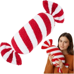 Décoration de Noël pâtisserie RUHHY, coussin moelleux blanc‑rouge