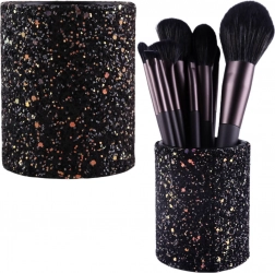 Gobelet pour brosses et accessoires à paillettes noir