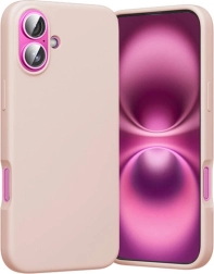 coque en silicone Vention pour iPhone 16 avec MagSafe, rose