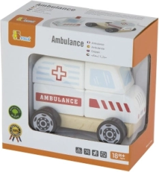 Ambulance en bois – puzzle et petit véhicule