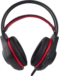 Casque de jeu avec microphone Deathstrike rouge
