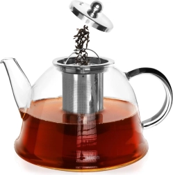 Théière en verre avec filtre inox 1,65 l