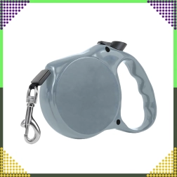 Laisse rétractable automatique pour chiens 5 m, grise