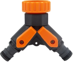 Adaptateur de robinet – répartiteur 2 voies pour tuyaux 3/4" et 1"