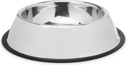 Écuelle en acier inoxydable pour chiens, 15 cm, chromée