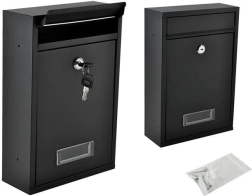 Boîte aux lettres en acier galvanisé – noir