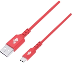 Câble USB–USB‑C en silicone 1 m, rouge, Quick Charge