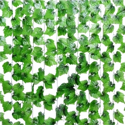 Lot de 12 lierres artificiels – guirlande murale et balcon, décoration suspendue 27,6 m