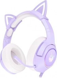 Casque gaming violet avec oreilles de chat ONIKUMA