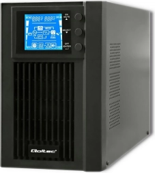 Onduleur de secours UPS Qoltec, online, onde sinusoïdale pure, 1 KVA, 800 W, LCD, USB