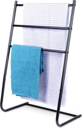 Porte-serviettes sur pied en métal noir Vilde