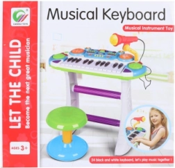 Piano en plastique pour enfants bleu