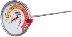 Thermomètre en acier pour fumoir avec sonde 33 cm