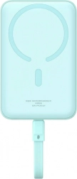 Batterie externe magnétique mini Baseus 10000 mAh USB‑C 30 W MagSafe bleue