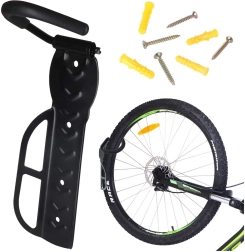 Support mural pour vélo avec crochet pivotant