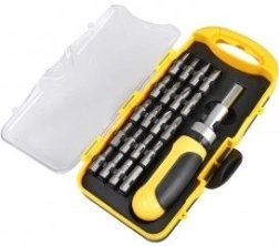 Ensemble de 22 pièces : embouts et tournevis à cliquet